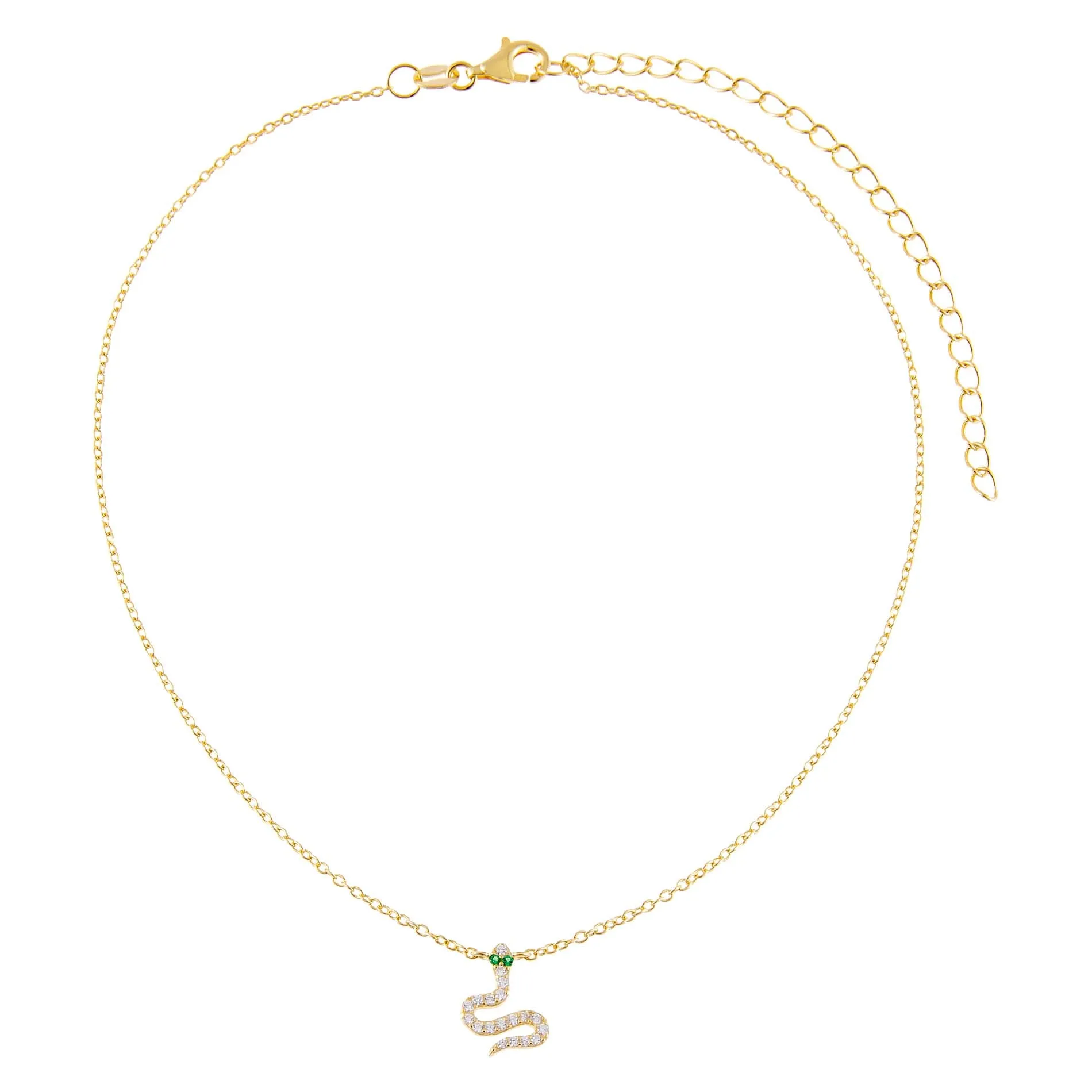 Pavé Snake Charm Choker