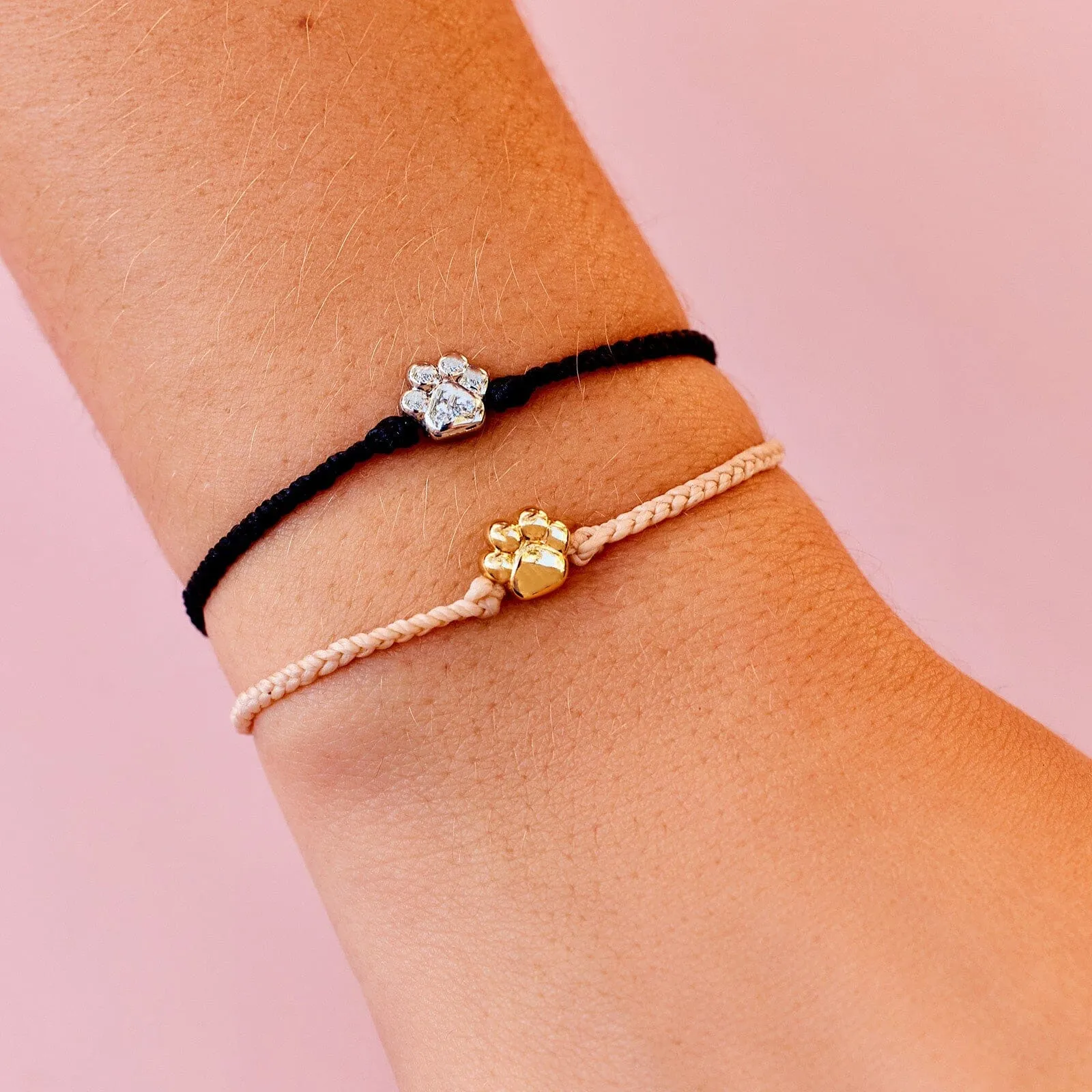 Paw Bead Charm Bracelet