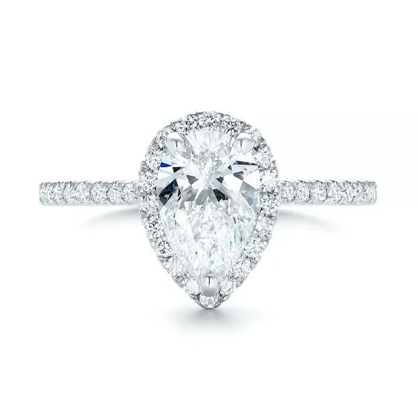Pear Shape Halo Engagement Ring Mounting
