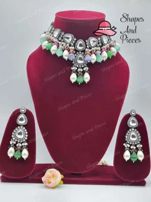 Pearl Motif Choker Set