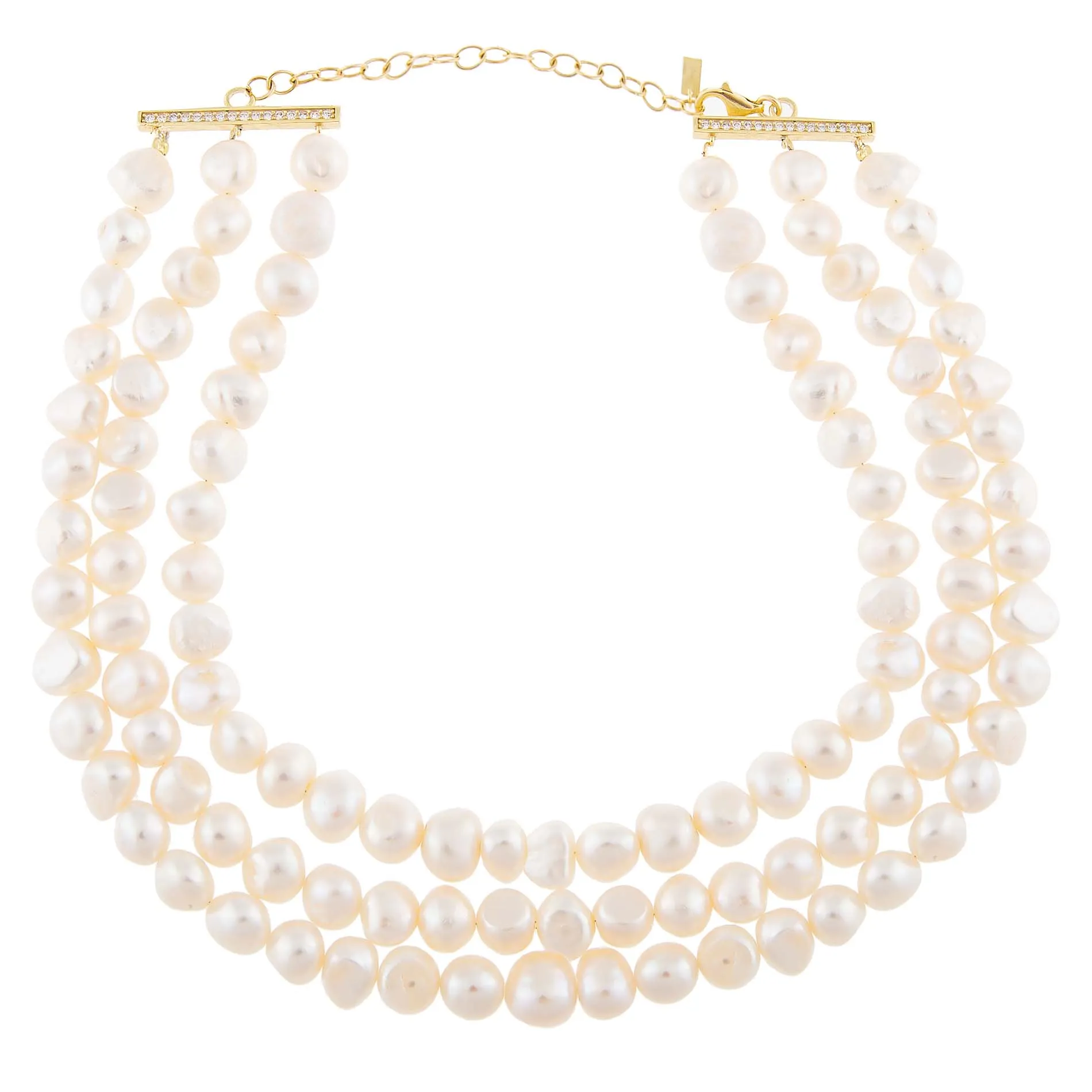 Pearl Triple Strand Choker