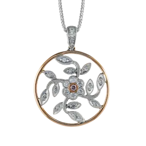 Pendant in 18k Gold with Diamonds