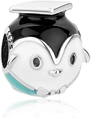 Penguin Silver Charms Beads Pendants