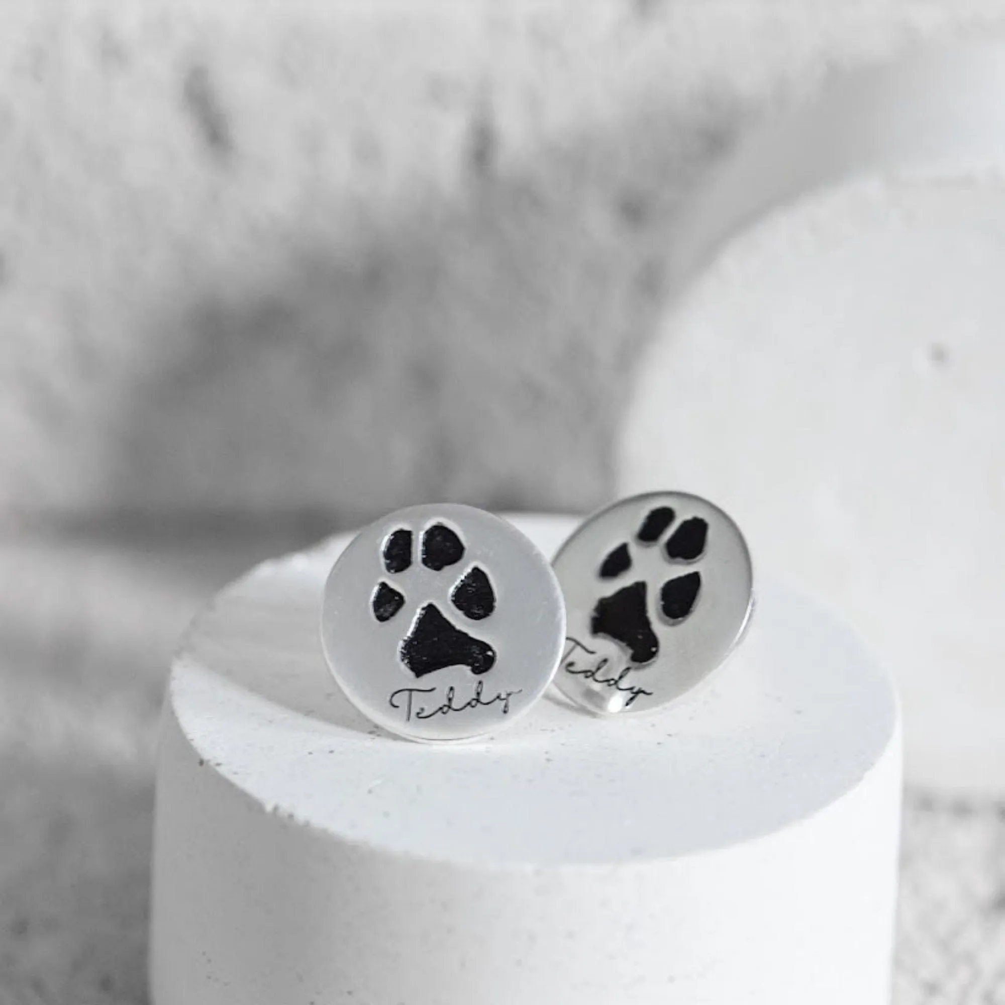 Pet Paw Heart Earrings