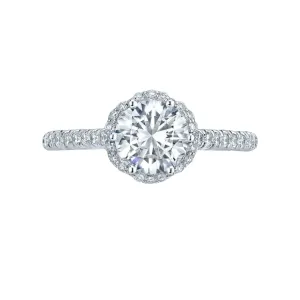 Petite 18K Platinum Crescent