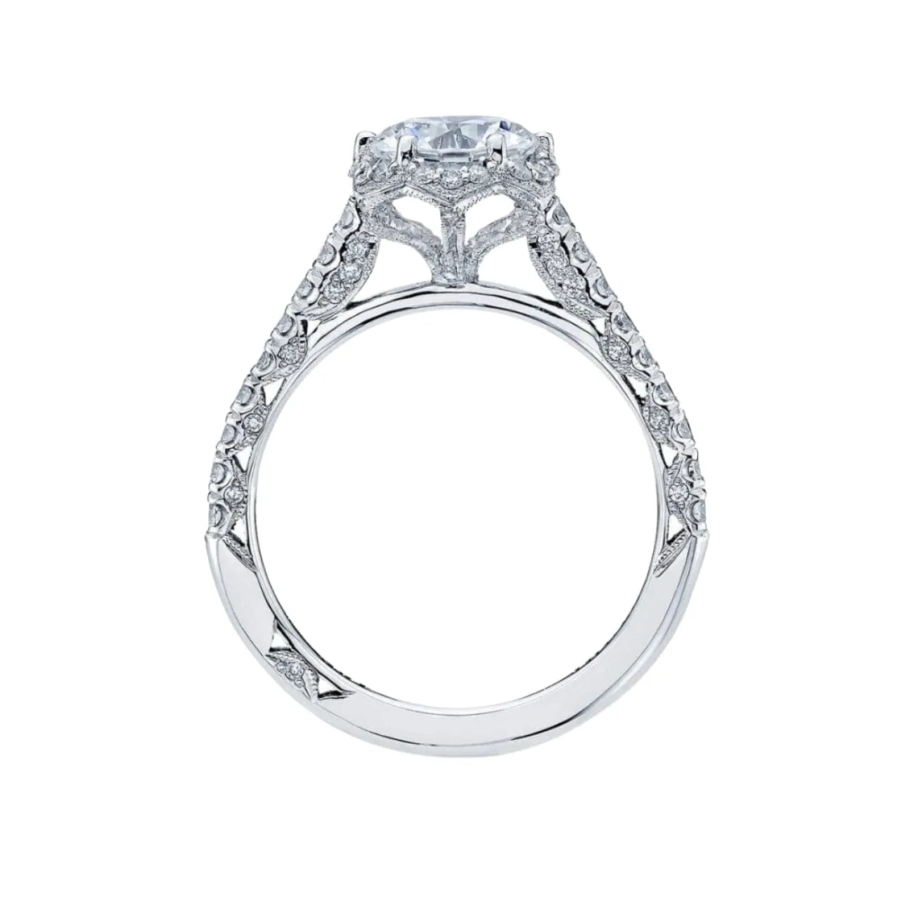 Petite 18K Platinum Crescent