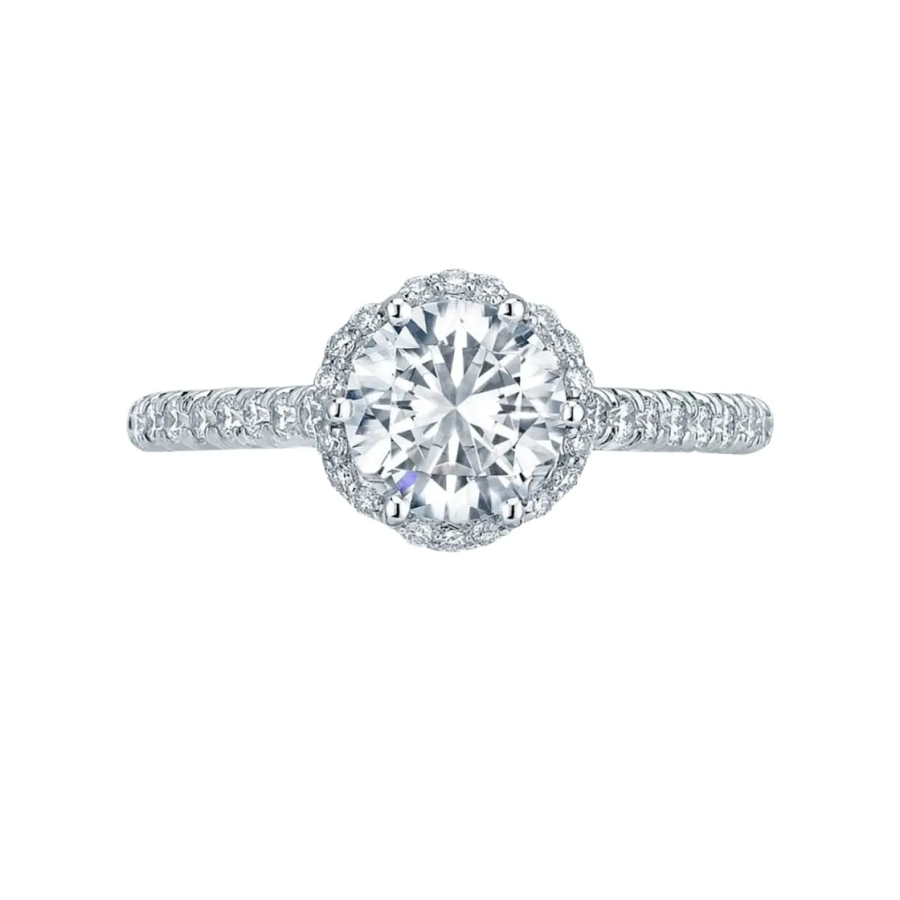 Petite 18K Platinum Crescent