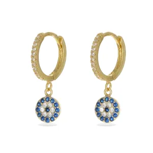 Petite Evil Eye Charm Earrings