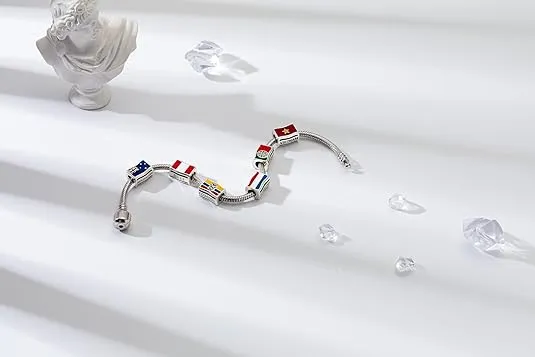 Portugal Flag Bead Charm