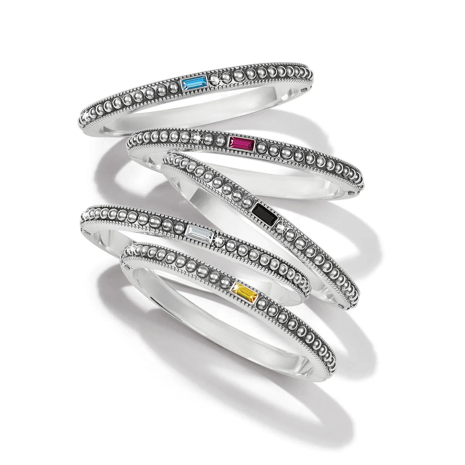 Pretty Tough Gem Hinged Bangle - JF021D