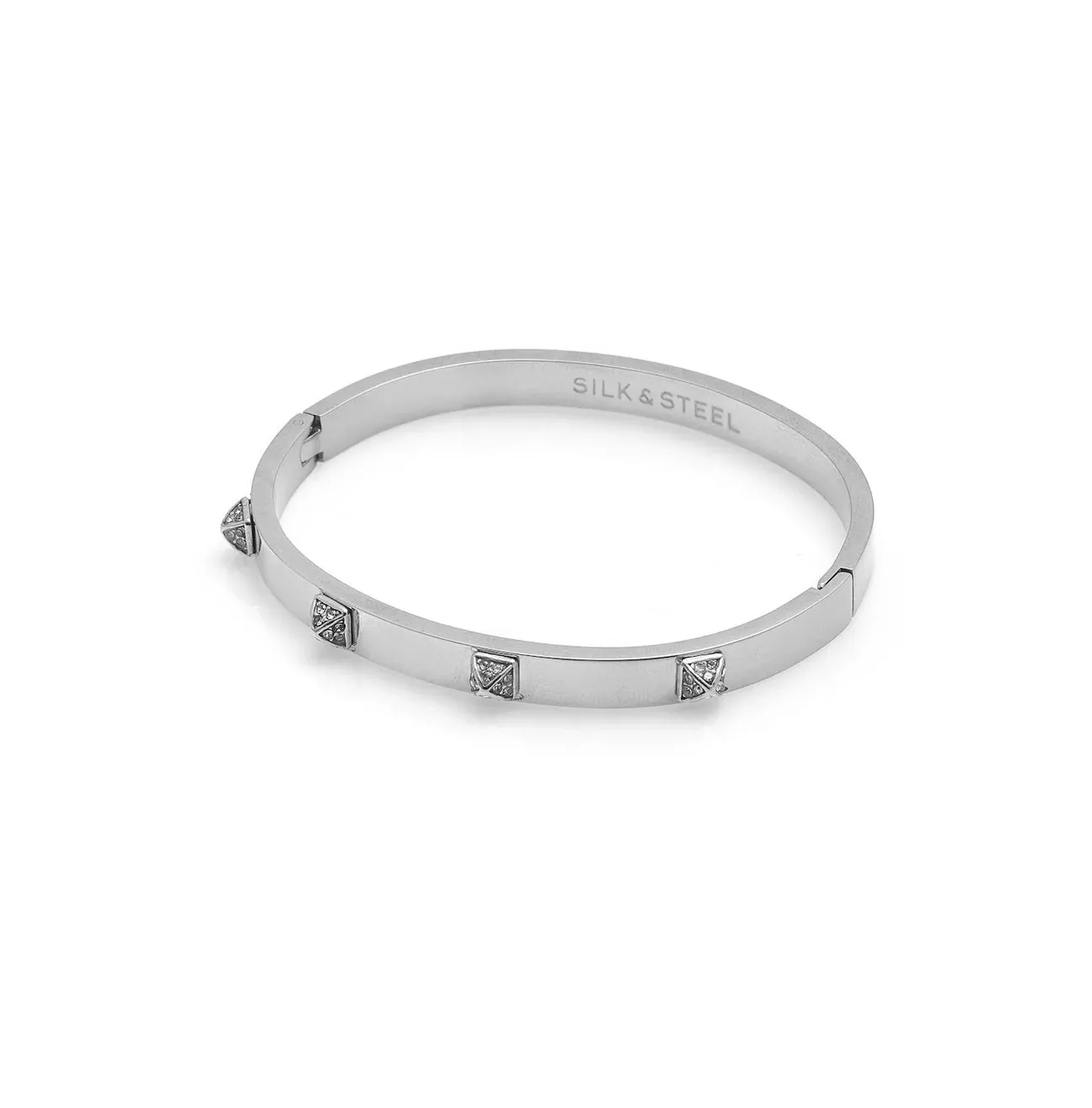 Prism Bangle By Silk & Steel - Silver