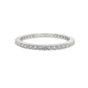 Promise 'Deluxe' Eternity Ring | Silver | Size O