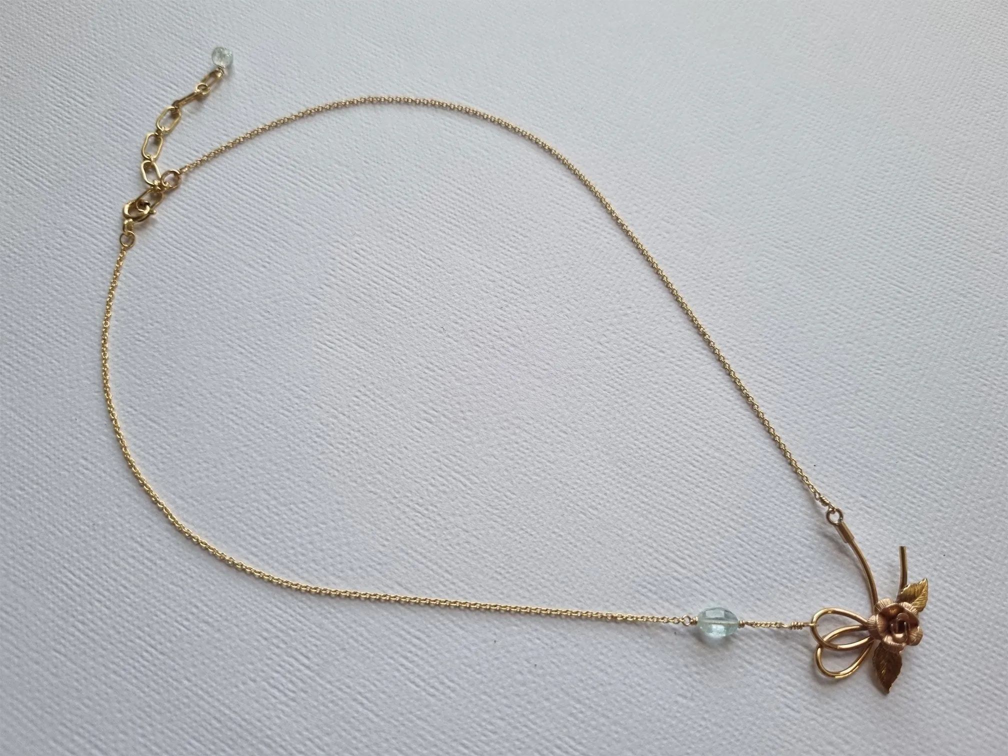 promise ribbon | vintage rose brooch choker necklace