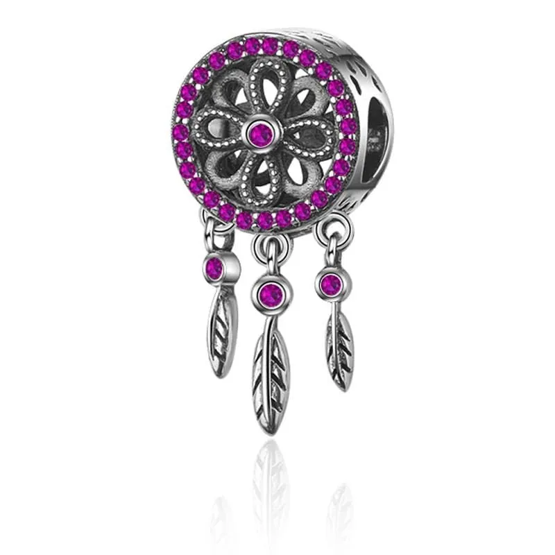 Purple Dream Catcher Charm