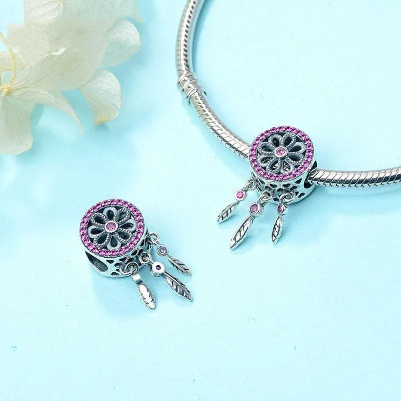 Purple Dream Catcher Charm