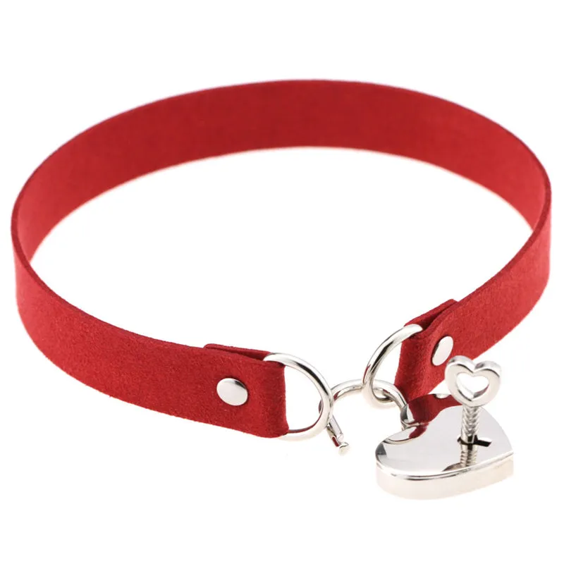 "LOVE HEART LOCK" CHOKER D070815