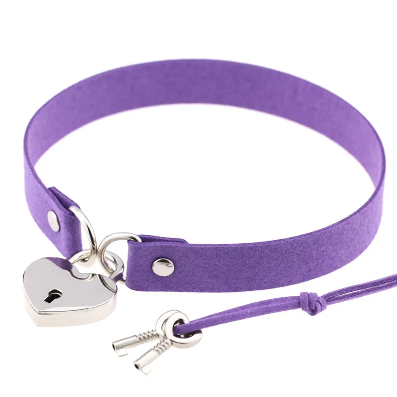 "LOVE HEART LOCK" CHOKER D070815