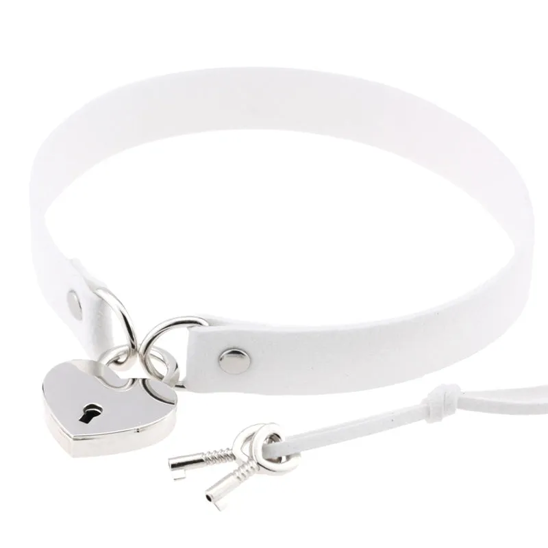 "LOVE HEART LOCK" CHOKER D070815