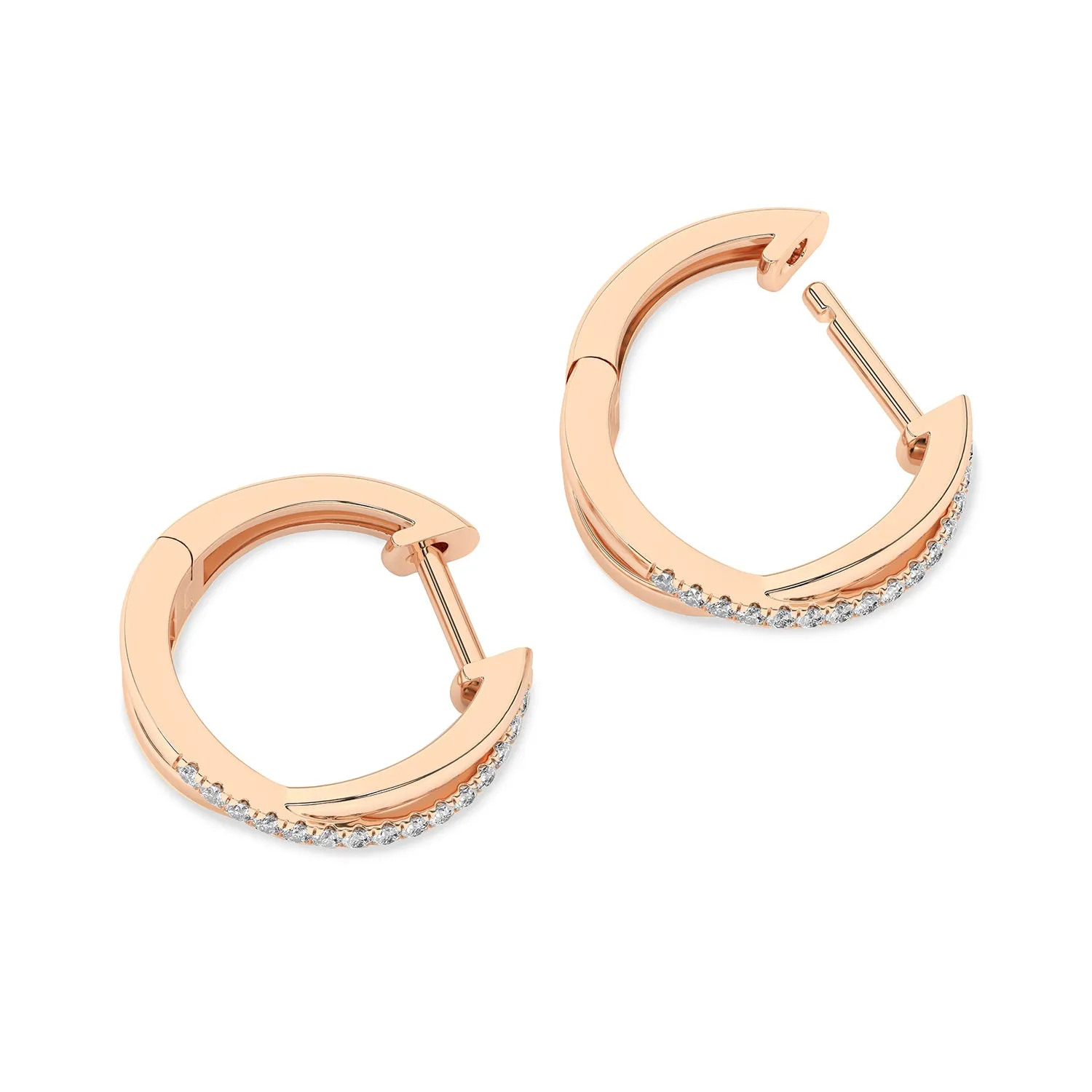 Radiant Twisted Huggie Hoops