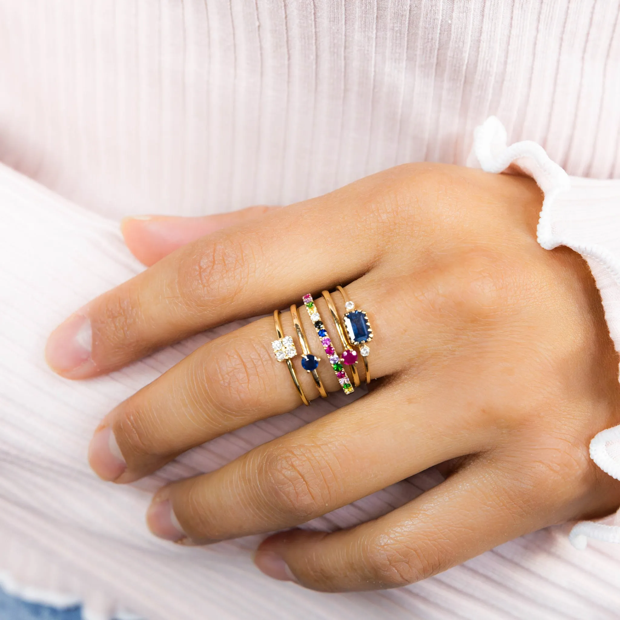 Rainbow Gemstone Ring