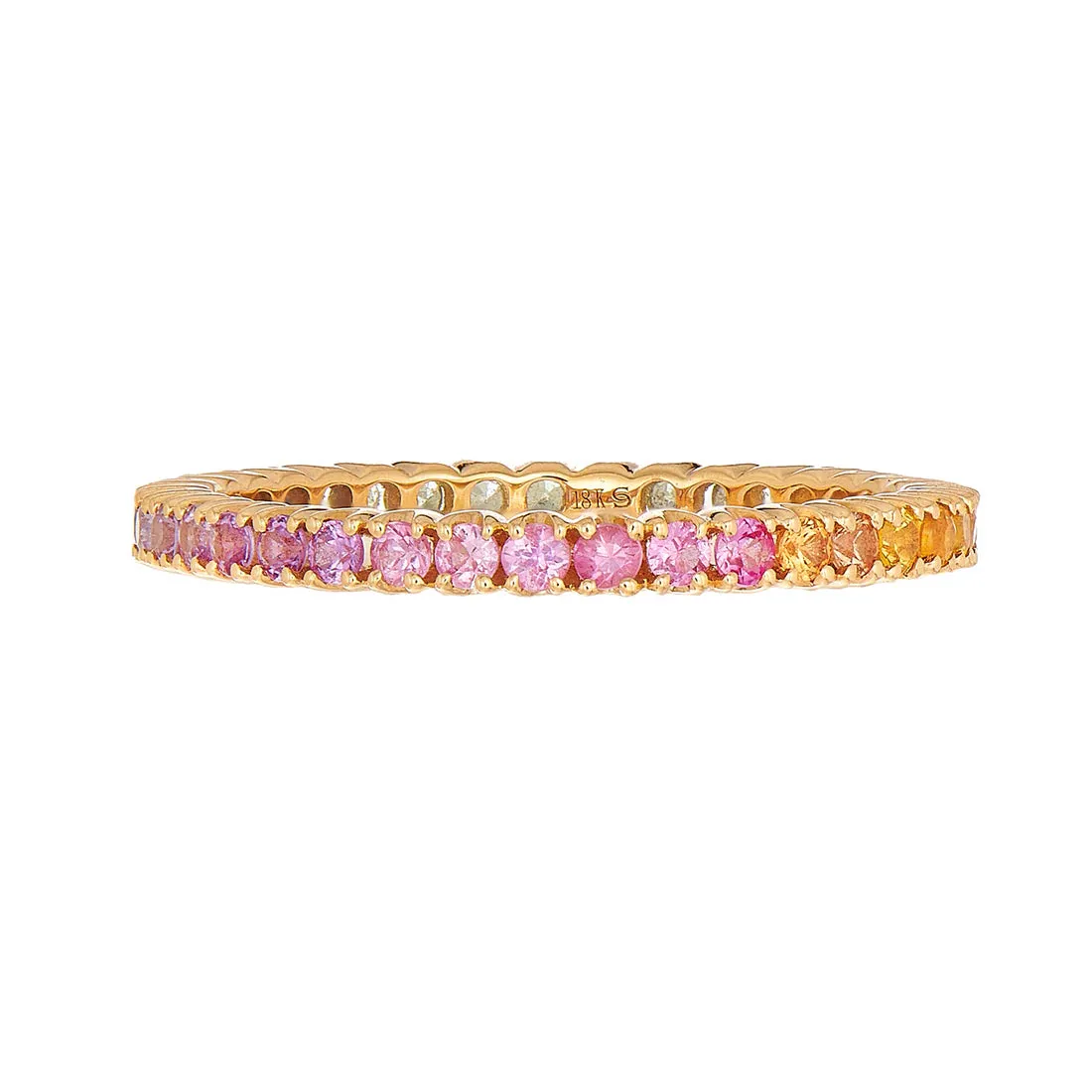 Rainbow Sapphire Prong Band - 6