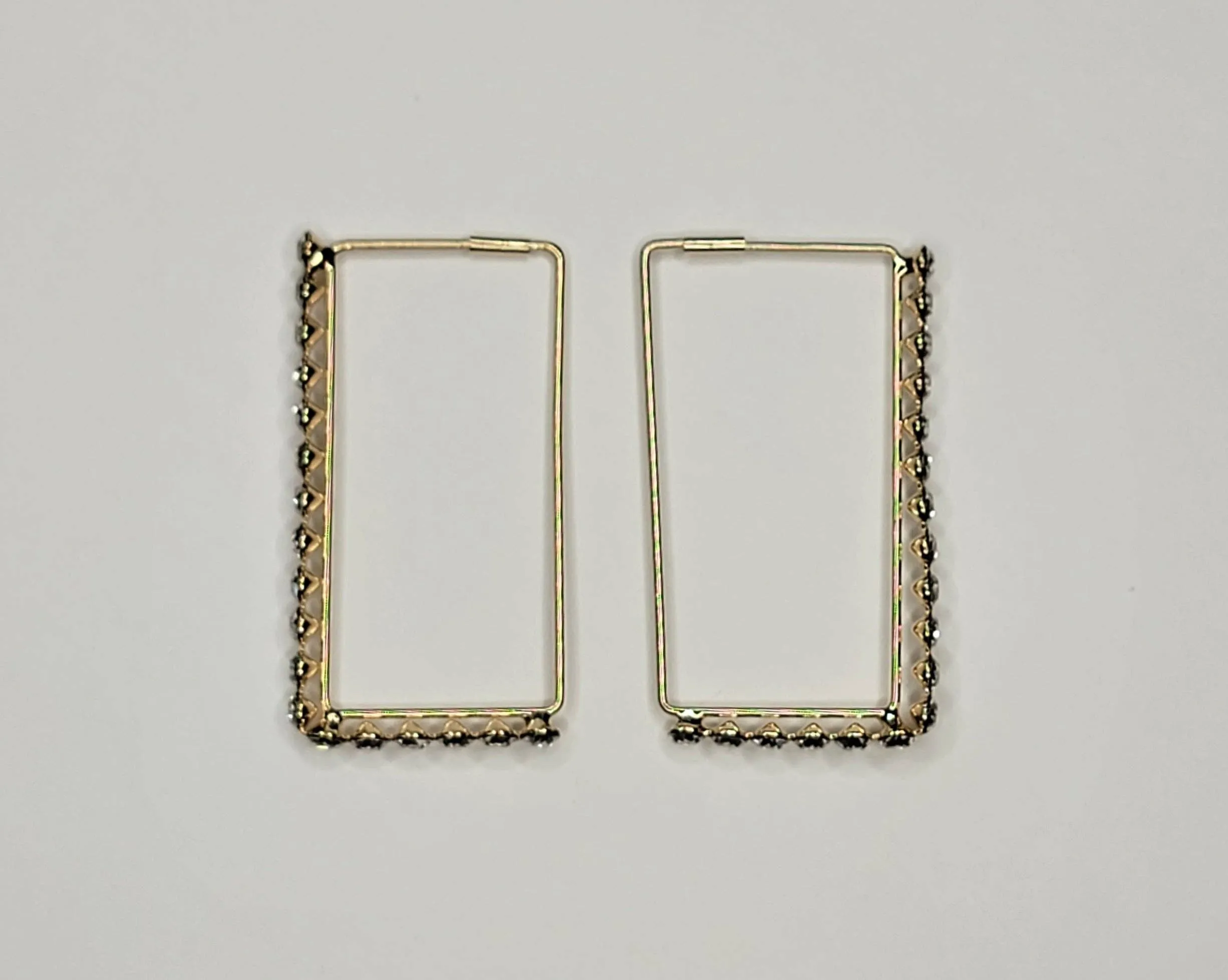 Rectangle Earrings in Gold