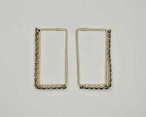 Rectangle Earrings in Gold