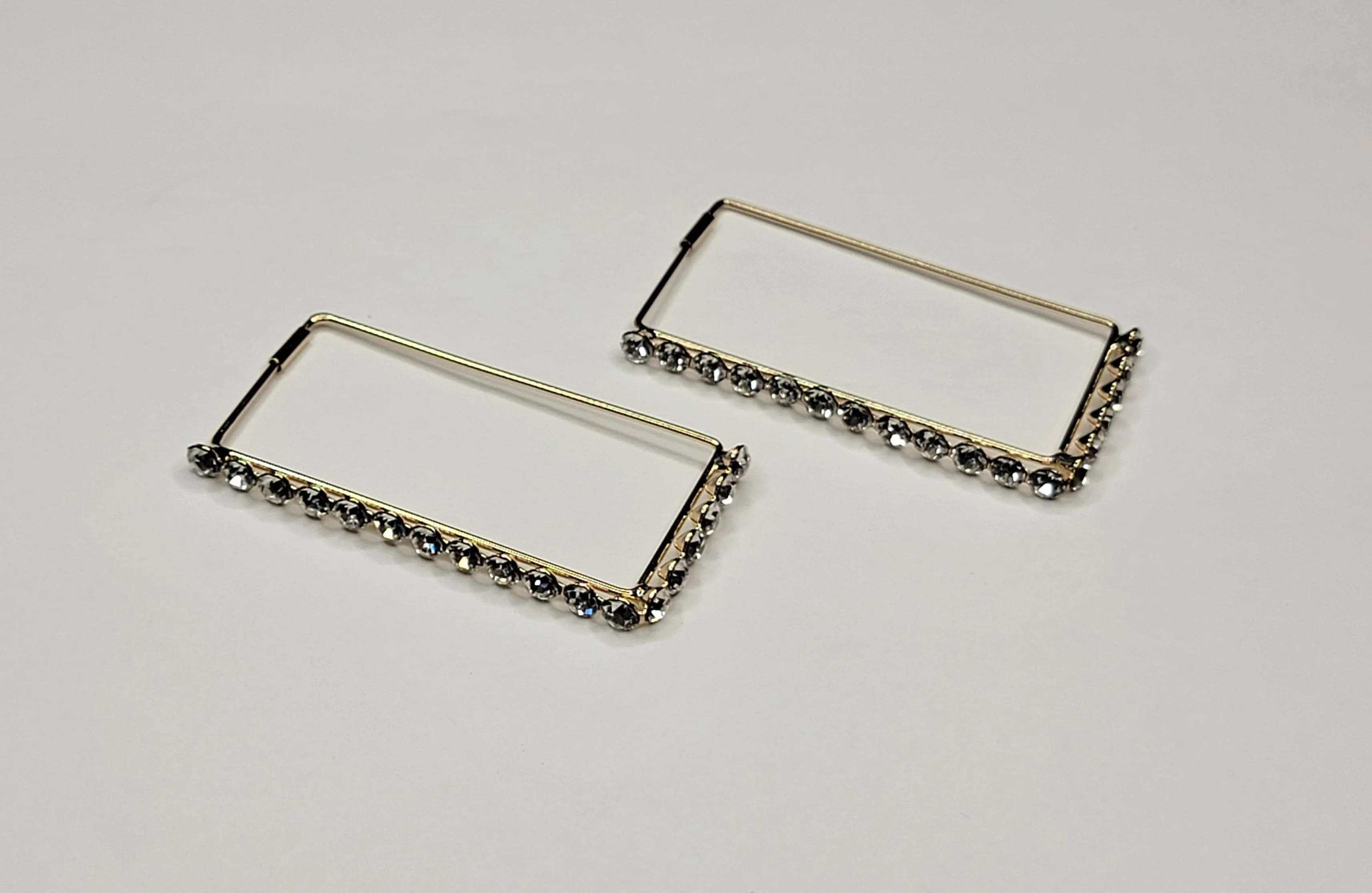 Rectangle Earrings in Gold