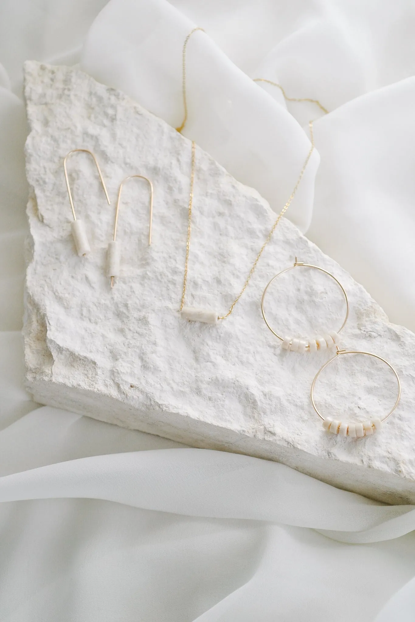 Riverstone Beaded Hoop Earrings