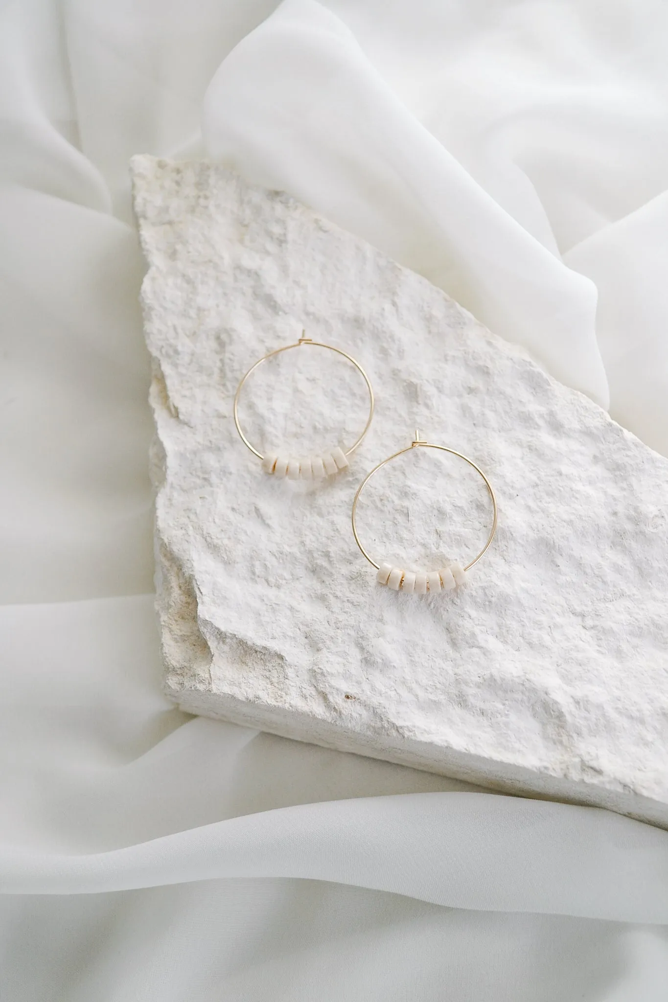 Riverstone Beaded Hoop Earrings