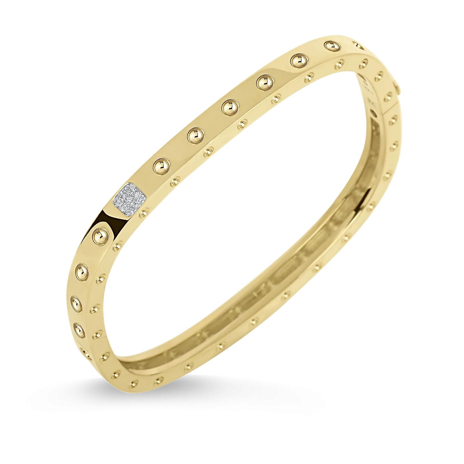 Roberto Coin 18K Gold Pois Moi Diamond Accent Bangle