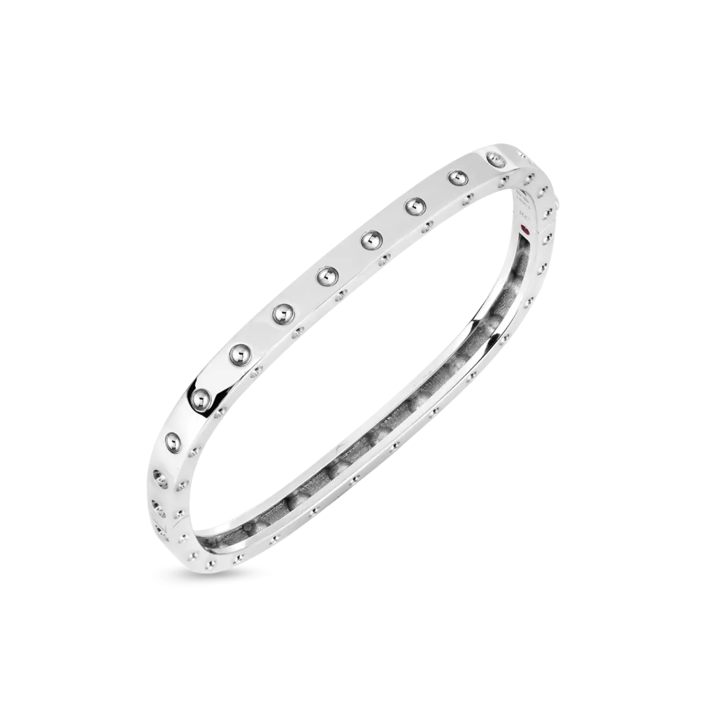 Roberto Coin 18K Gold Pois Moi Diamond Accent Bangle