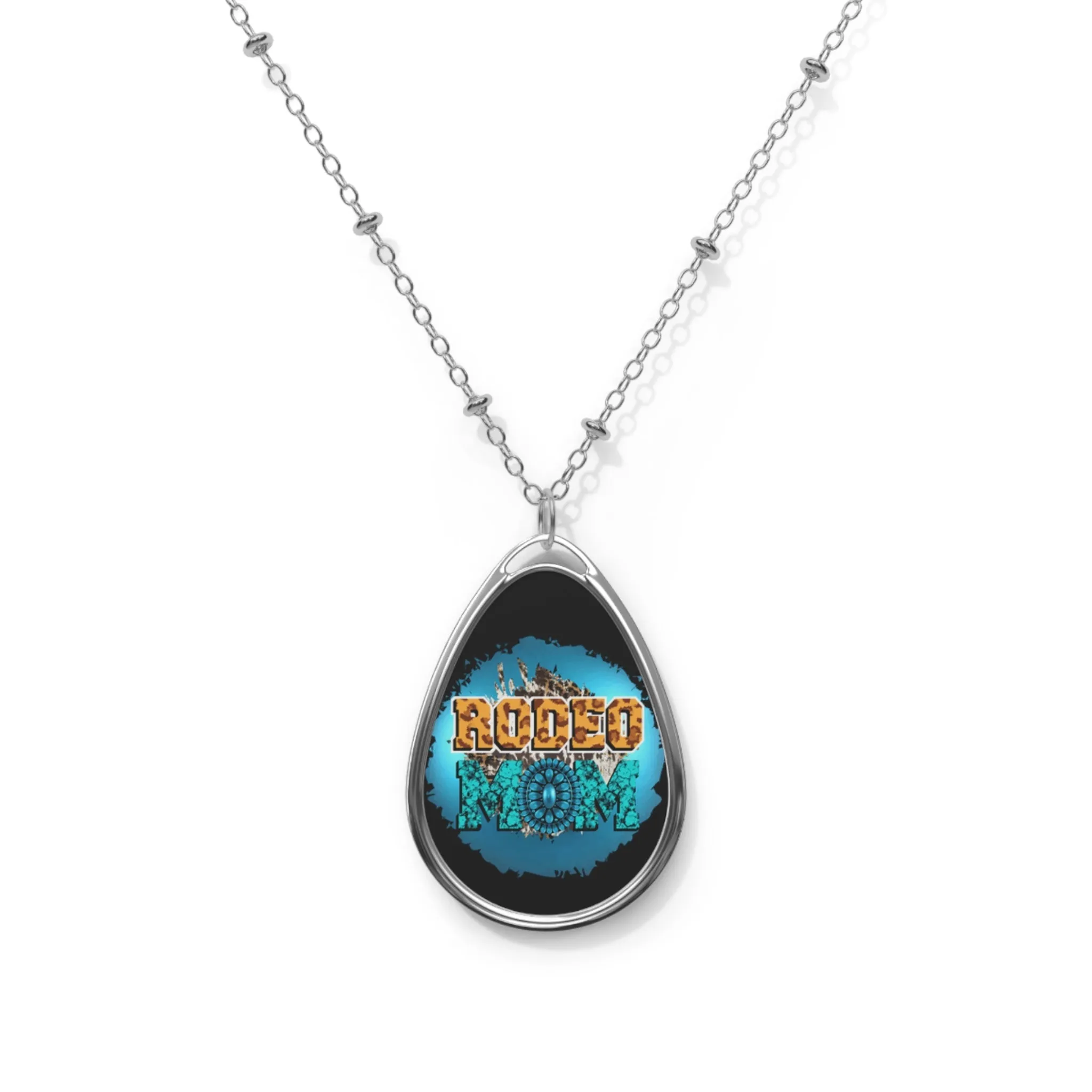 Rodeo Mom Necklace, Rodeo, Rodeo Mom, Western, Oval Necklace