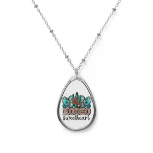Rodeo Sweetheart Necklace, Rodeo, Cowgirl, Country, Oval Necklace