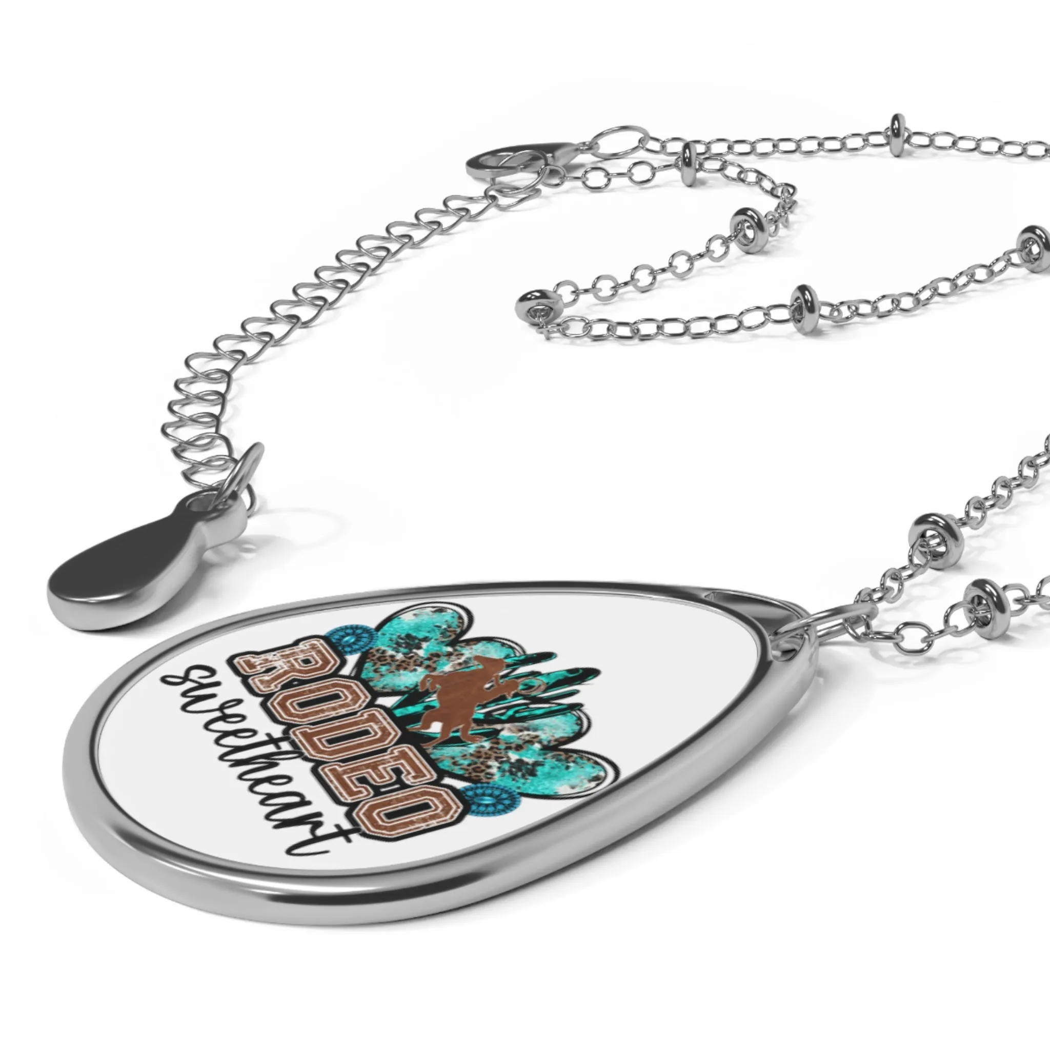 Rodeo Sweetheart Necklace, Rodeo, Cowgirl, Country, Oval Necklace