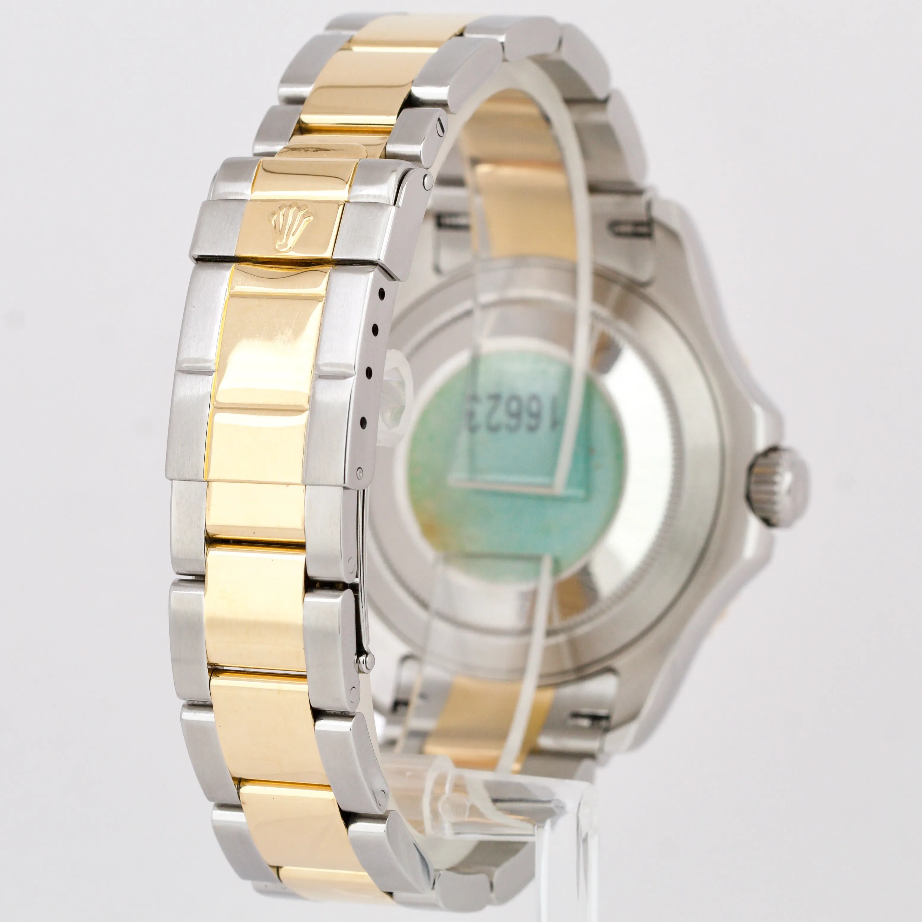 Rolex Yacht-Master 16623 White 18K Two Tone Yellow Gold 40mm Steel Date Watch BP