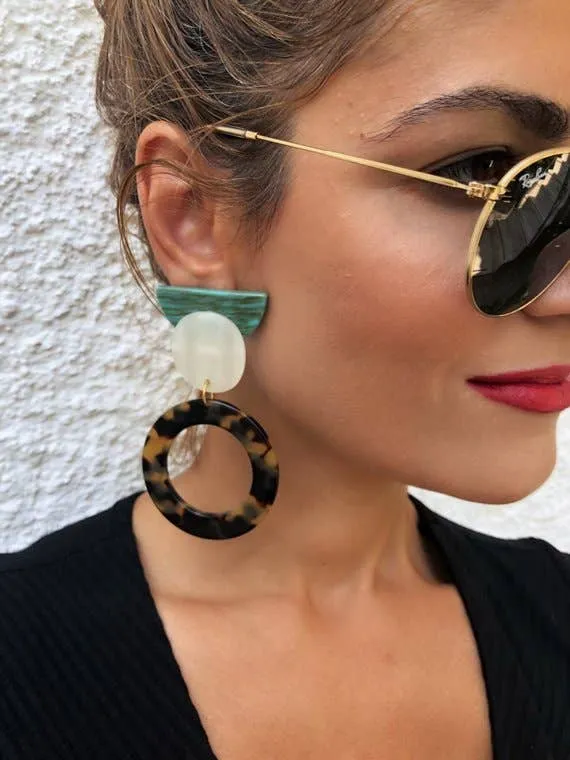 Round Bohemian Hoop Clip-On Earrings
