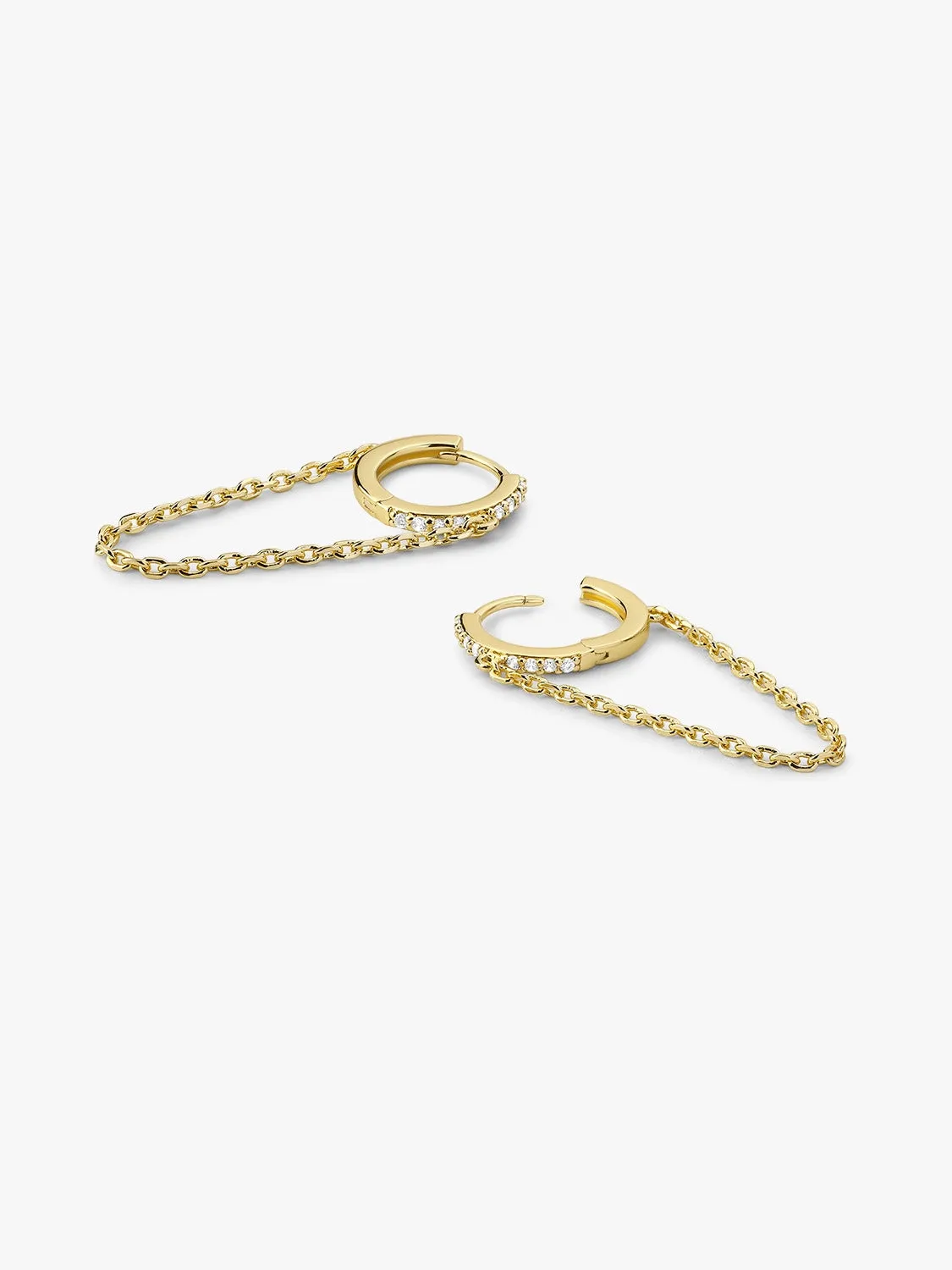 Round Chain Huggies