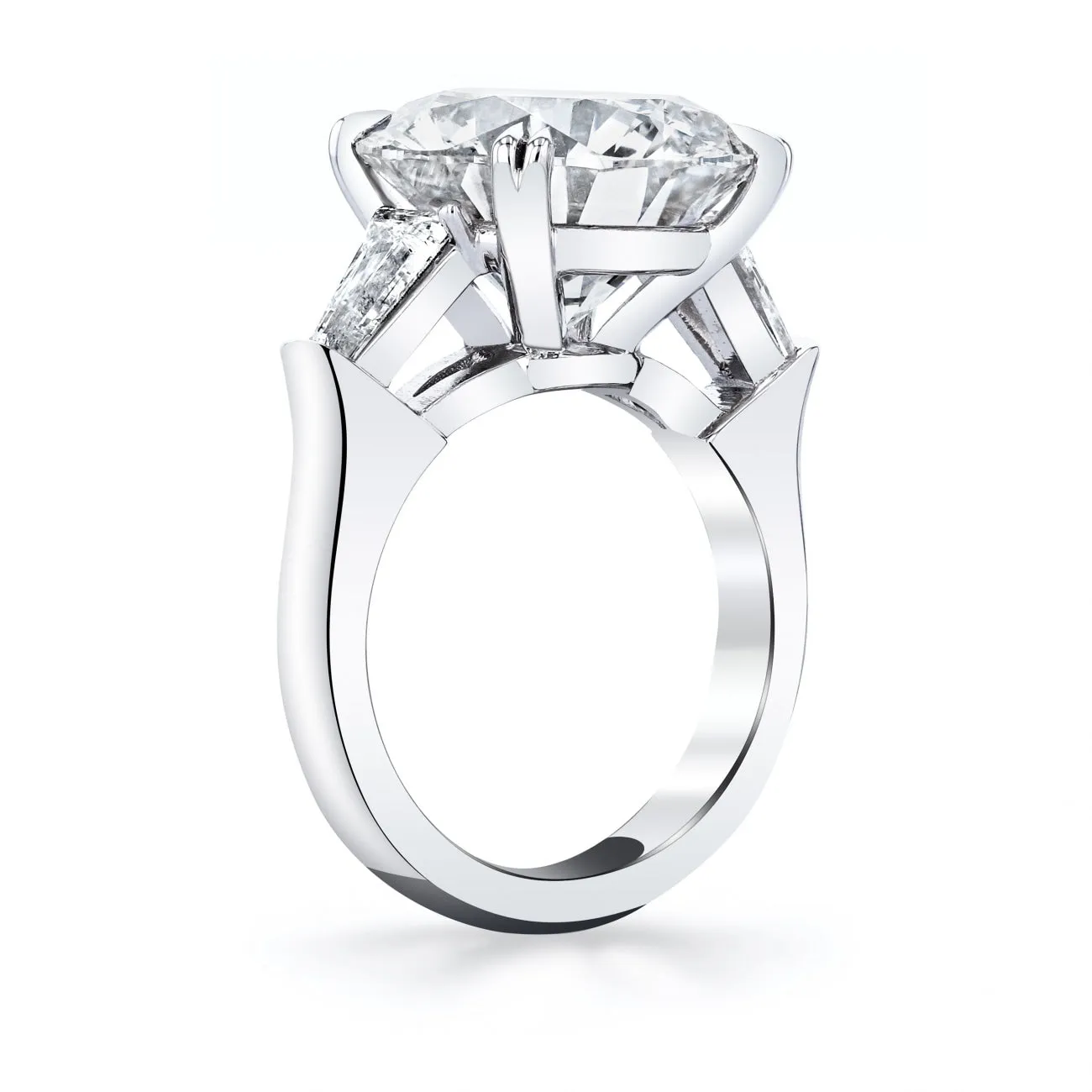 Round Cut 11.13 ct Platinum Diamond Engagement Ring (Pre-Order)
