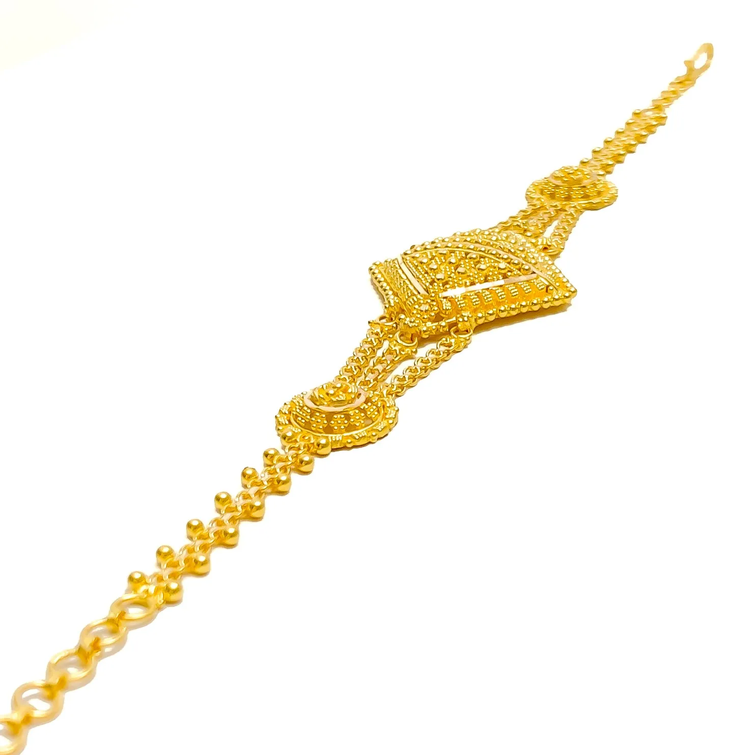 Royal Ethereal 22k Gold Semi-Statement Bracelet