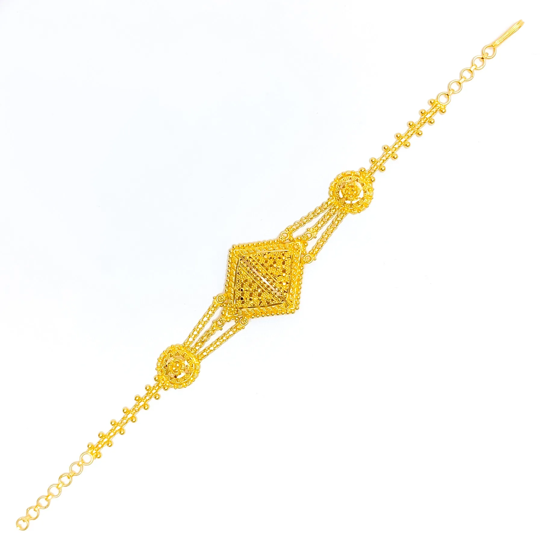 Royal Ethereal 22k Gold Semi-Statement Bracelet