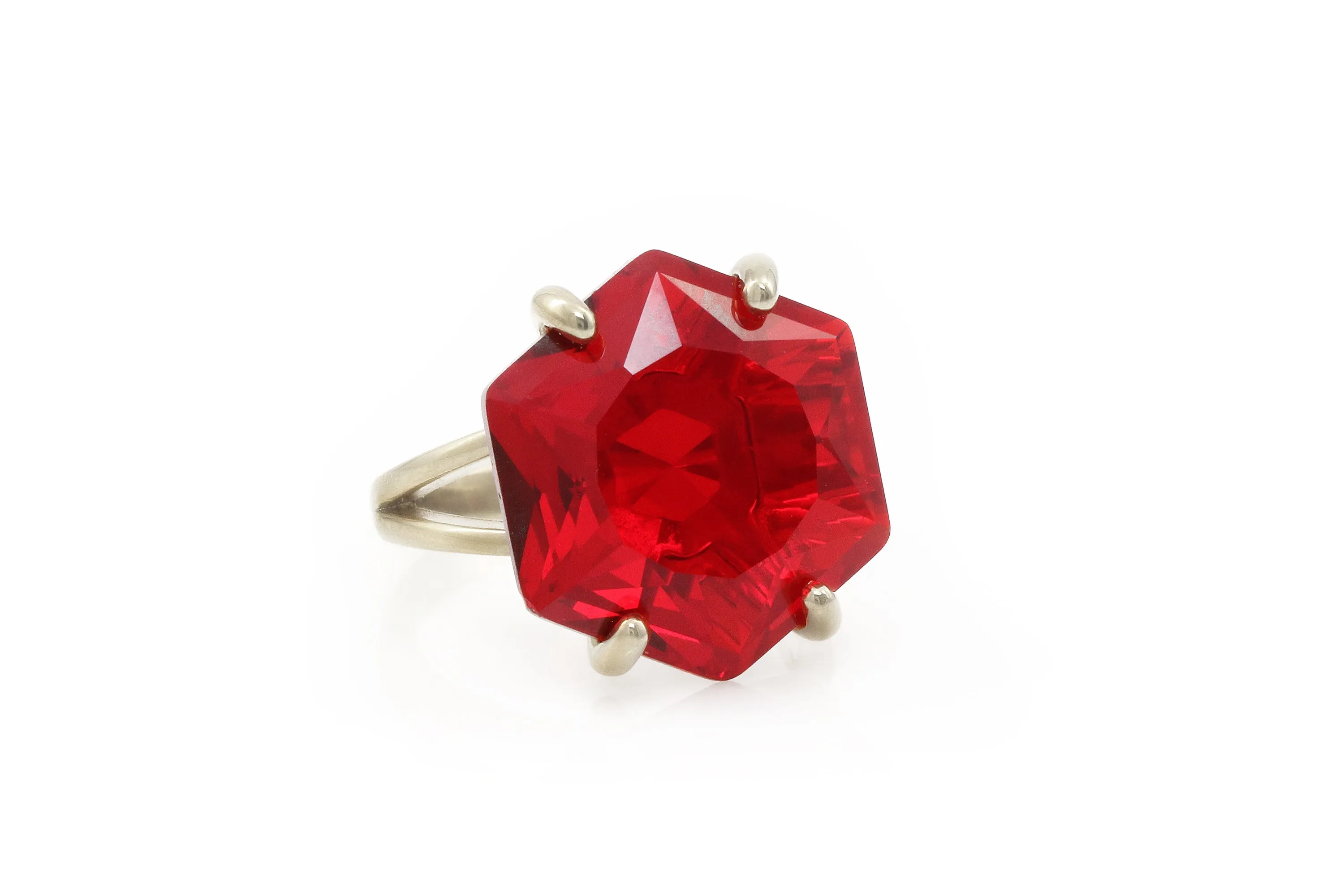 Ruby Gemstone Rings in Sterling Silver