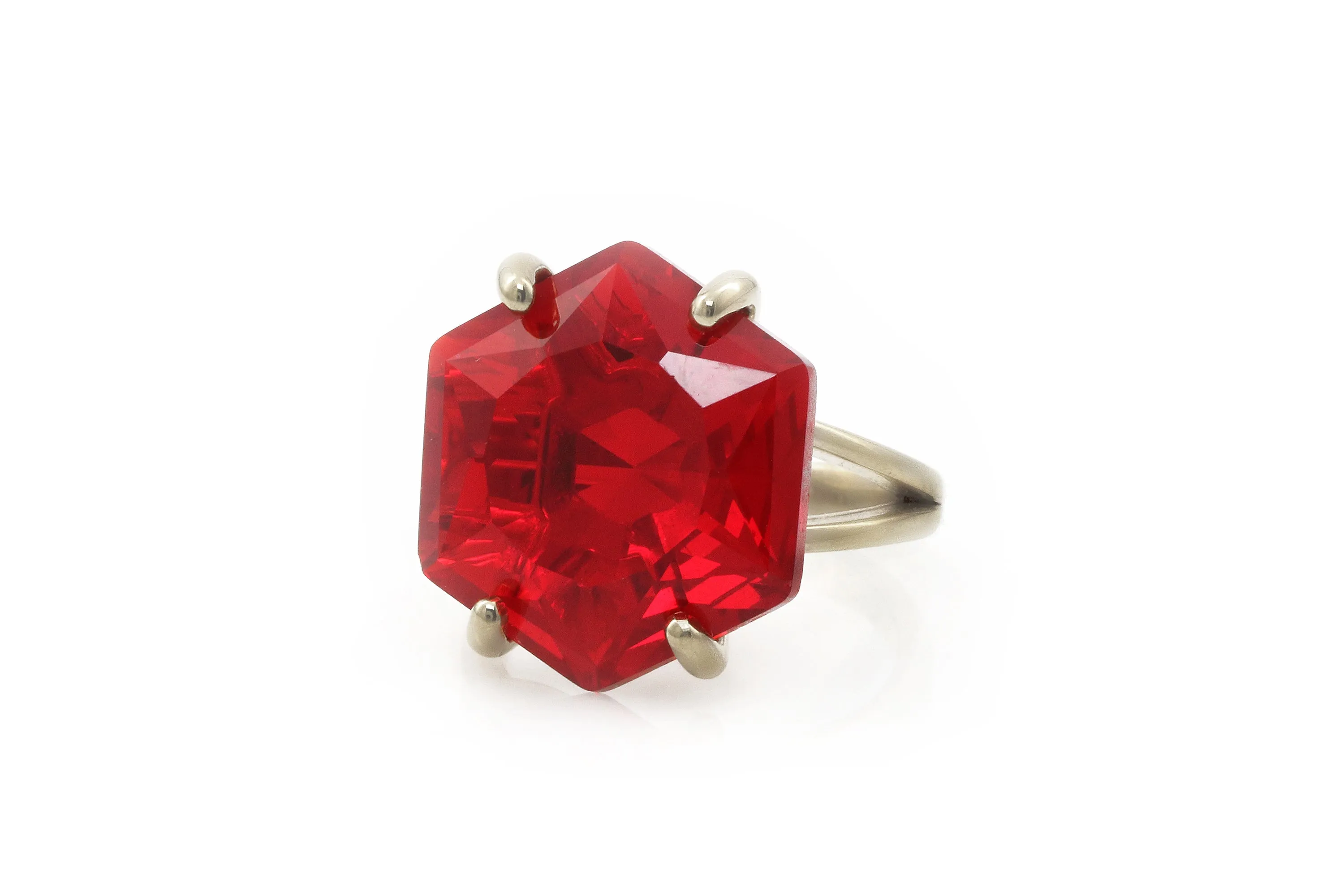 Ruby Gemstone Rings in Sterling Silver