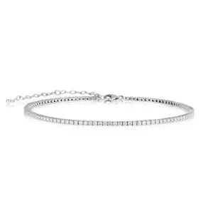 Sabel Collection White Gold Round Diamond Choker Necklace