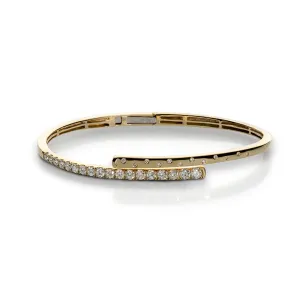 Sabel Collection Yellow Gold Diamond Flex Bangle