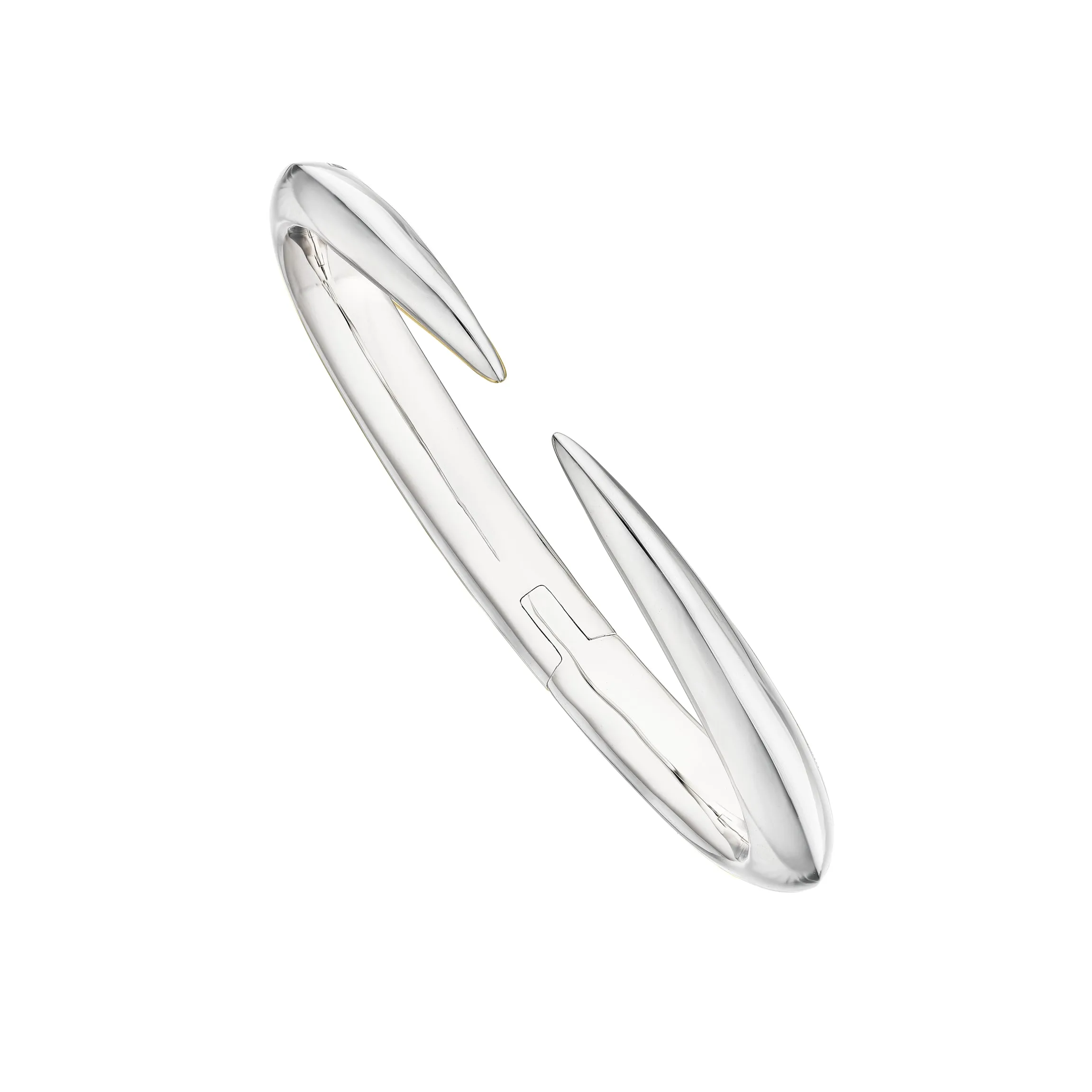 Sabre Deco Cuff Bangle - Silver