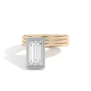 Scarpa Baguette Offset Double Bezel Ring