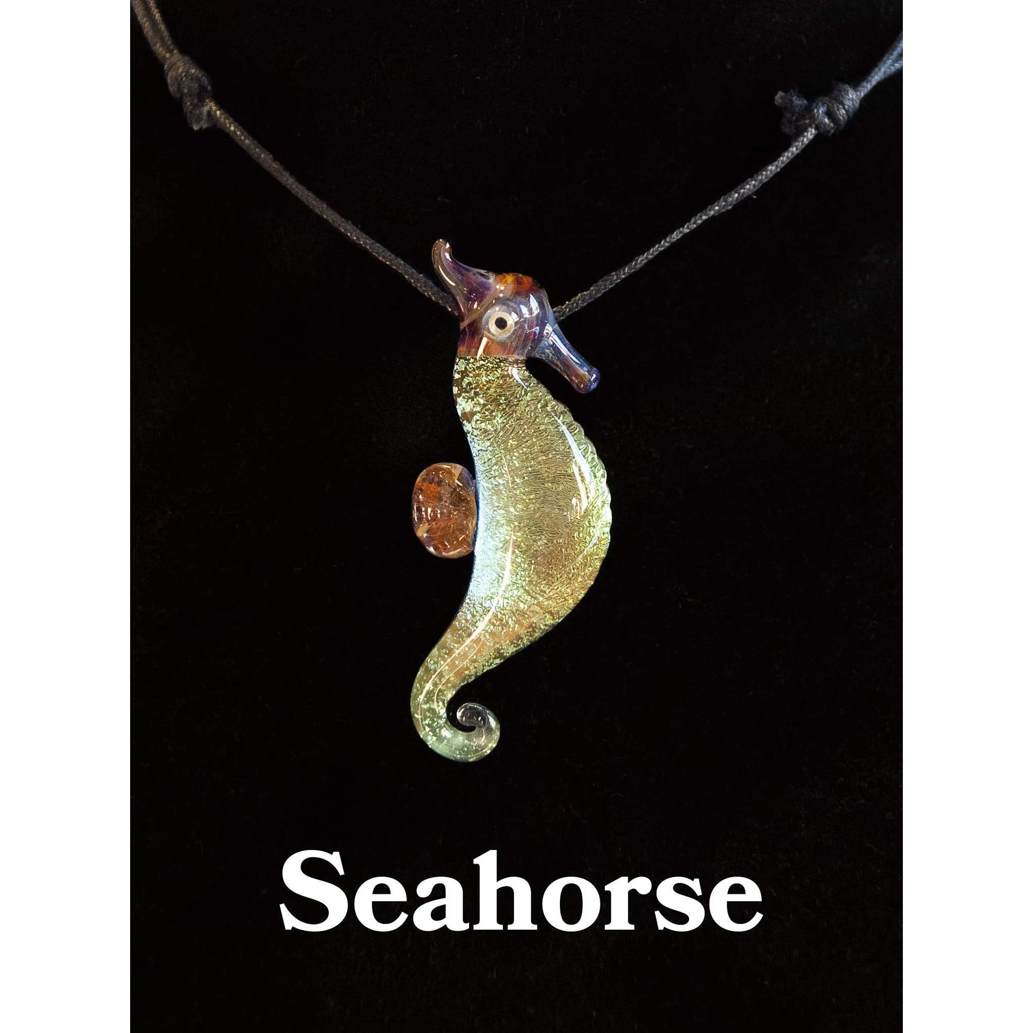 Seahorse Glass Necklace