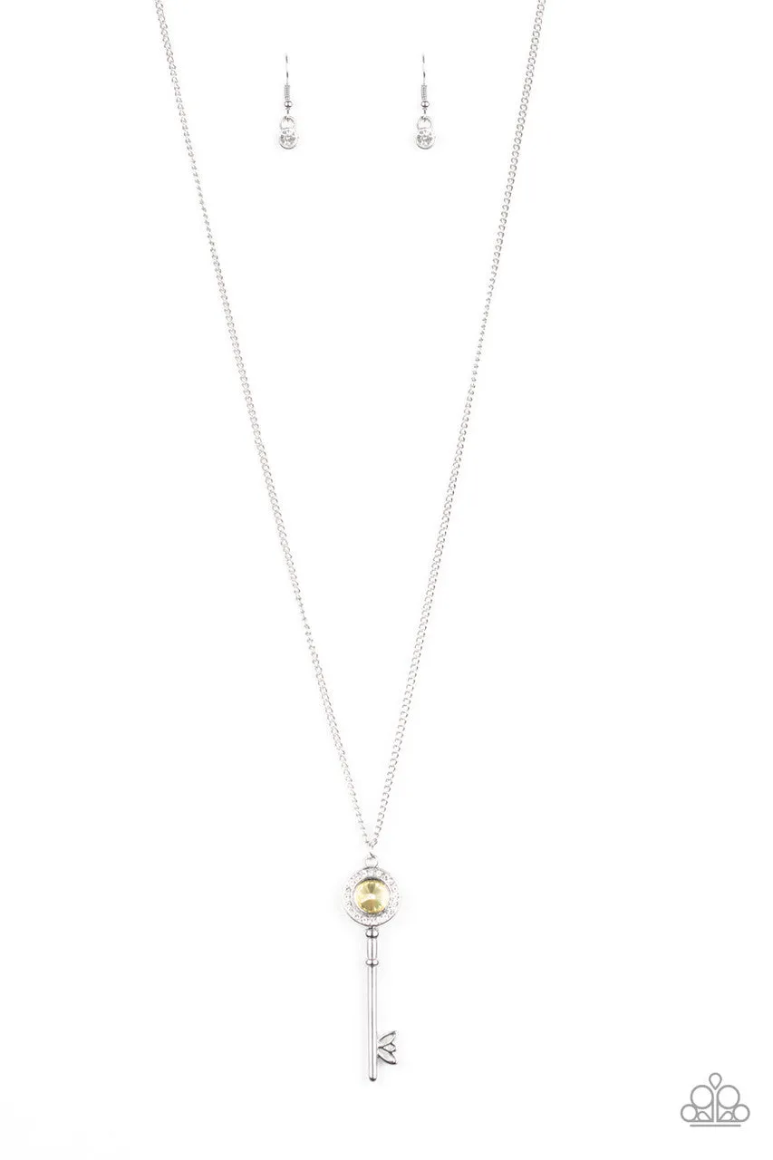 Secret Shimmer Yellow Paparazzi Necklace