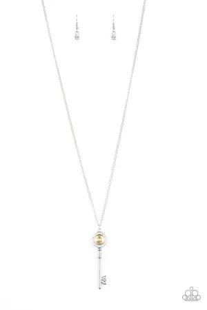 Secret Shimmer Yellow Paparazzi Necklace